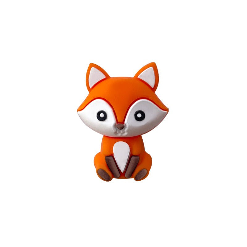 Wholesale 20pcs 3D cute little fox colorful beads